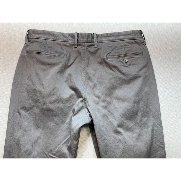 J.Crew Mens Trade Mark 770 Straight Chino Pants Flat Front Stretch Sz 34x34 Gray - Picture 10 of 11